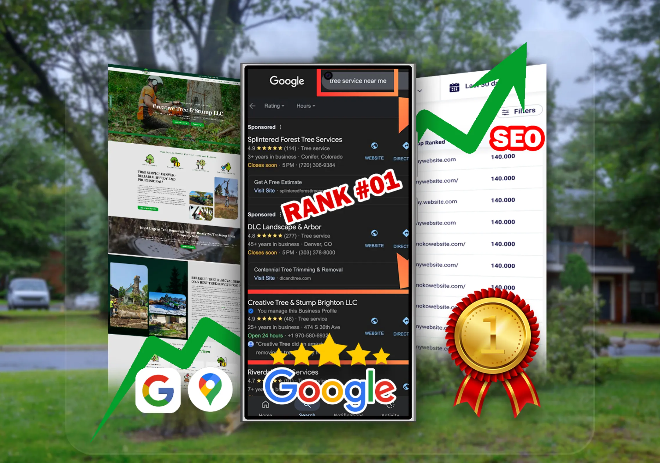 Creative Tree and Stump search ranking overview