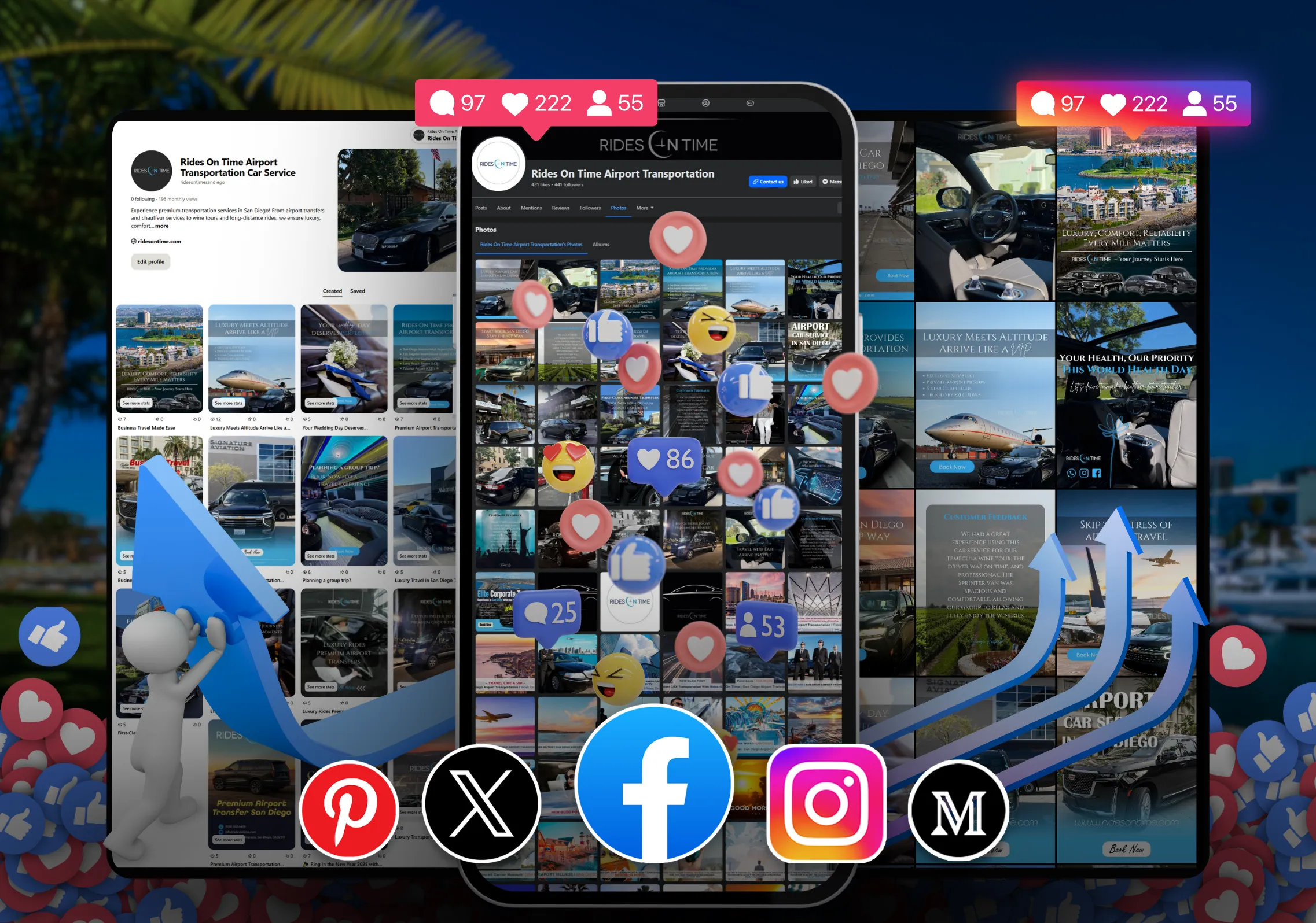 Rides On Time social media content